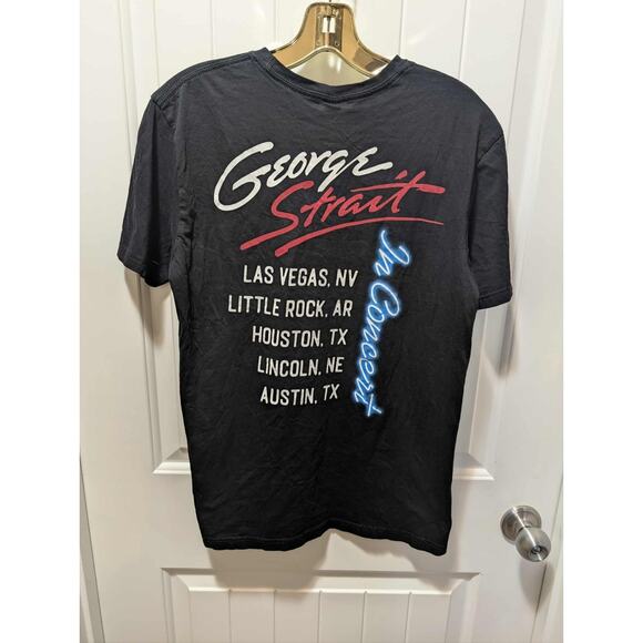 George Strait Graphic T Shirt Concert Tour Black Adult Size S - Picture 2 of 5